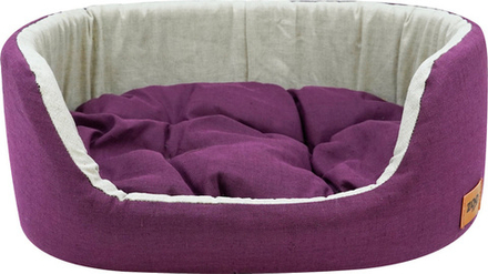 ZOOexpress лежанка овальная с подушкой «Эколен» №2 58*43*18 см баклажан