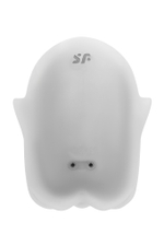 Вакуумный стимулятор клитора с вибрацией Satisfyer Glowing Ghost, светящийся в темноте, белый, 8,4см
