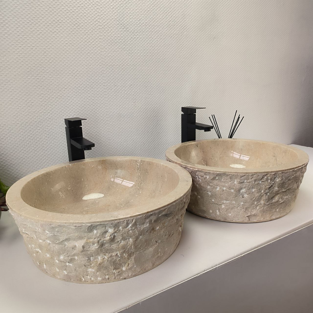 Раковина из мрамора ПАРА! Drum Cream Marmo DM-62888 45*45*16 105