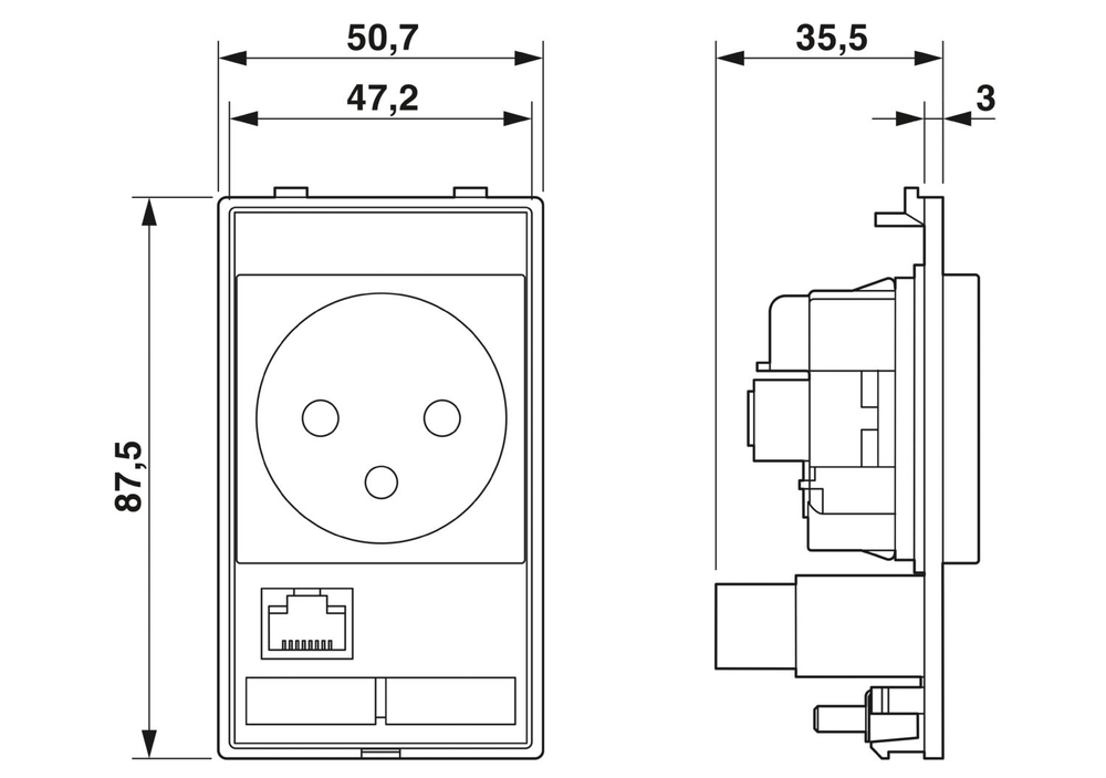 1054543 - VS-FP-SD-FR-RJ456A-BUBU - Передняя панель