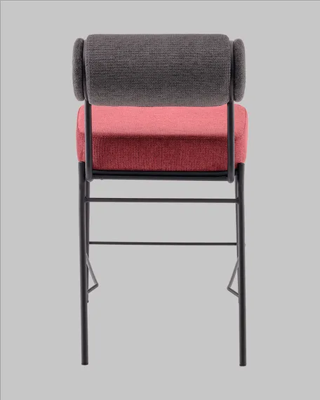 Полубарный стул Roller, тёмно-серый, бордо