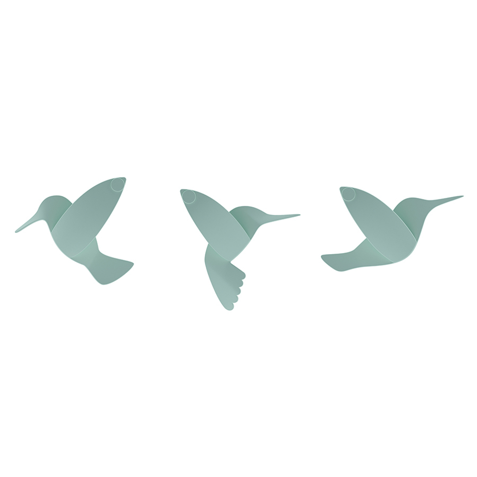 Декор для стен Hummingbird 9 элементов разноцветный, Umbra