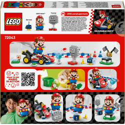 Конструктор LEGO Super Mario Mario Kart 72043 интерактивная фигурка Марио и стандартный карт — фото 4