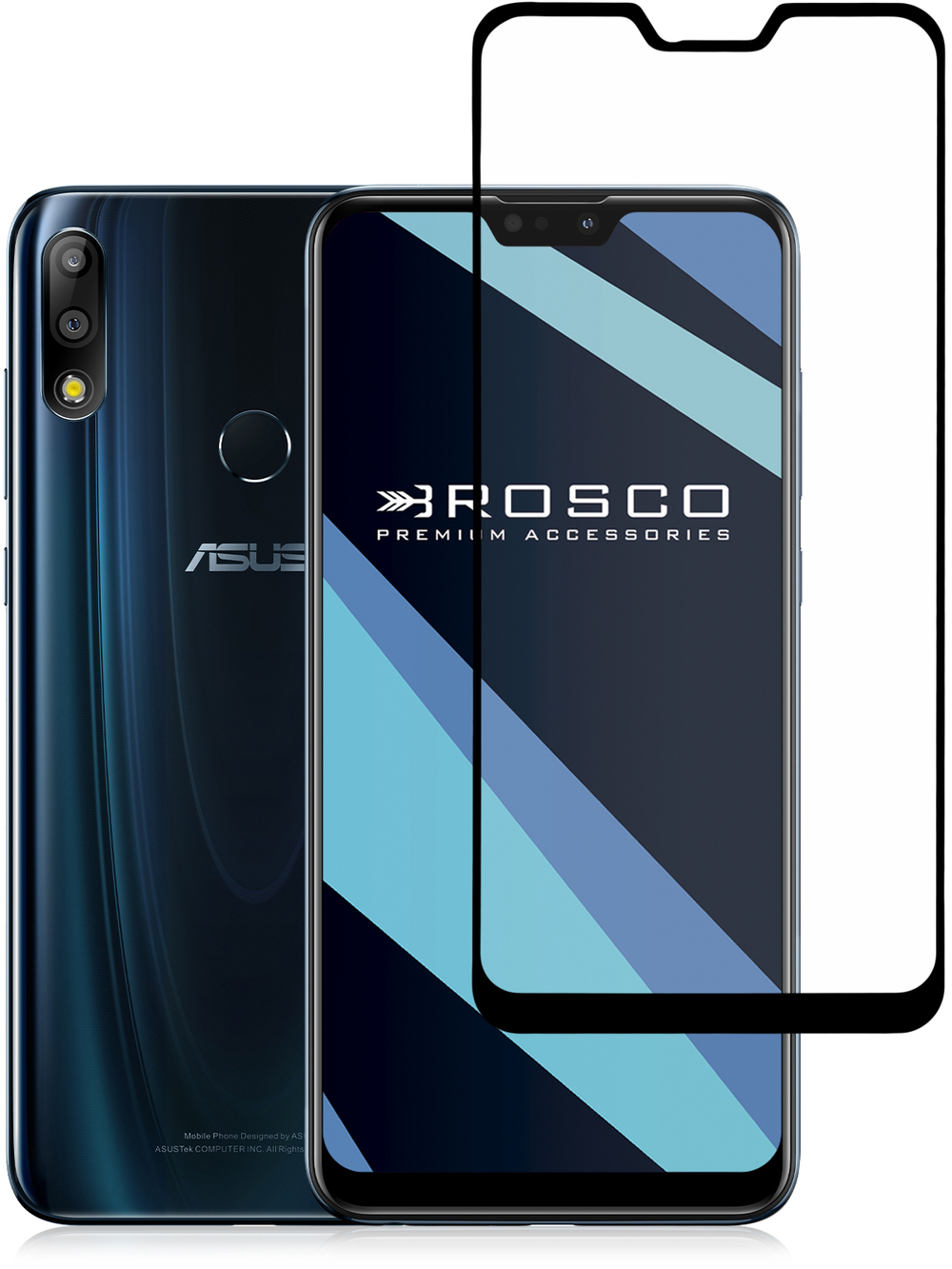 Защитное стекло ROSCO для ASUS ZenFone Max Pro M2 (ZB631KL) оптом (арт. AS-ZFMPM2-FSP-GLASS-BLACK)