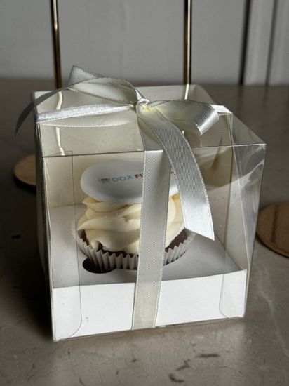 Капкейки с логотипом, печать на мастике, упаковка на 1 шт