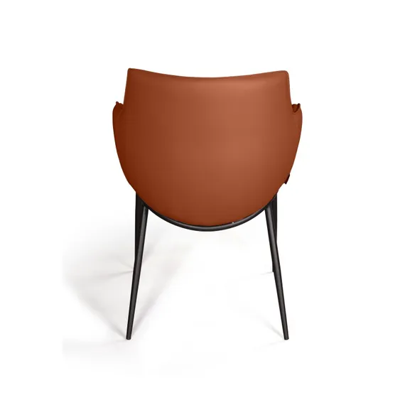 Стул с подлокотниками Sofia, терракотовая экокожа Soft-Touch