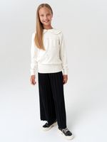 Джемпер для девочки с длинным рукавом AT977-1 молочный