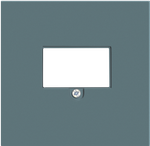 Накладка стандарта TAE для розеток USB, HDMI, аудио, матовый изумруд, серия R98
