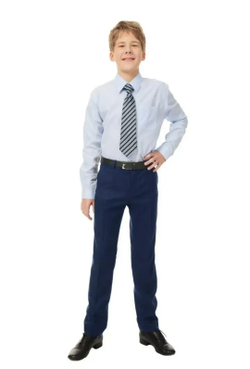 Брюки для мальчика школьные классические классика синие темно-синие тёплые утеплённые на флисе с флисом зимние строгие прямые