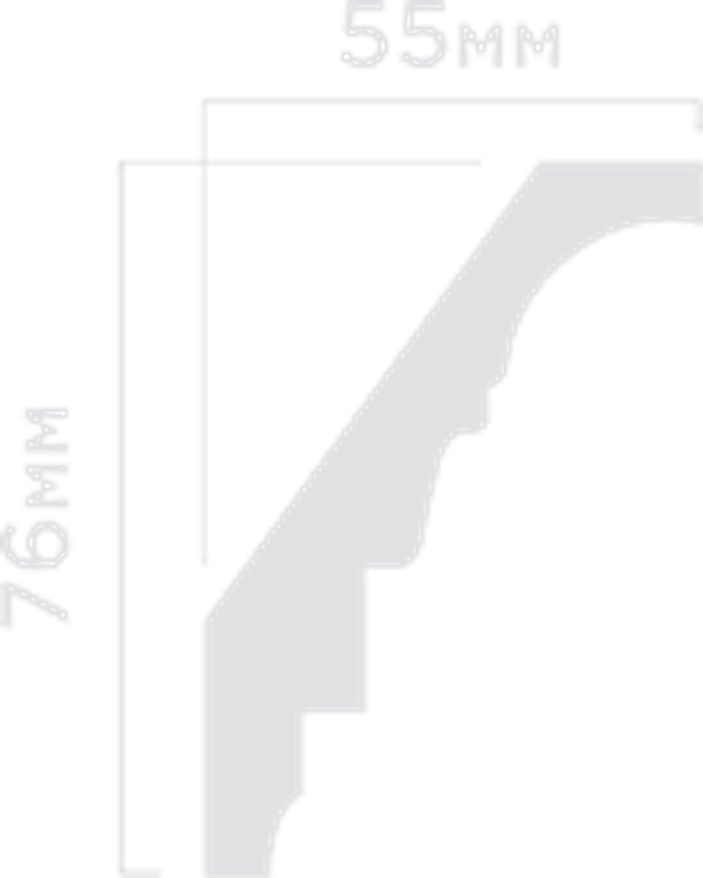 Карниз HiWood, 76x55 мм