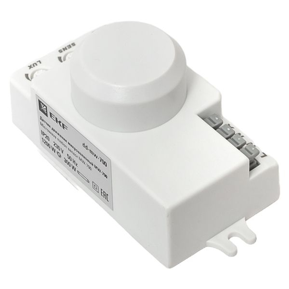 Микроволновый датчик движения бел. 1200Вт 360гр. до 10м IP20 MW-700 EKF PROxima