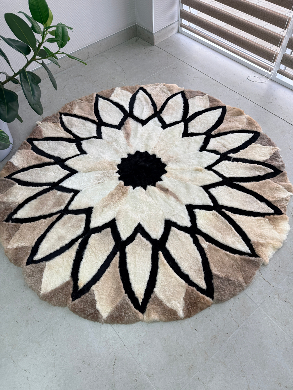 Ковер шкура натуральная овчина меховой