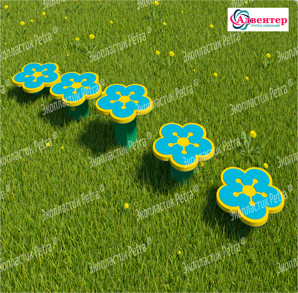 Полоса препятствий уличная из экопластика