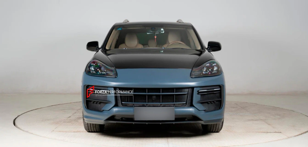 Комплект переделки переднего бампера и фар в стиле Cayenne Turbo GT E3 9YA / 9Y0.2 рестайлинг 2024+ для PORSCHE CAYENNE E1 9PA 957 рестайлинг 2007–2010