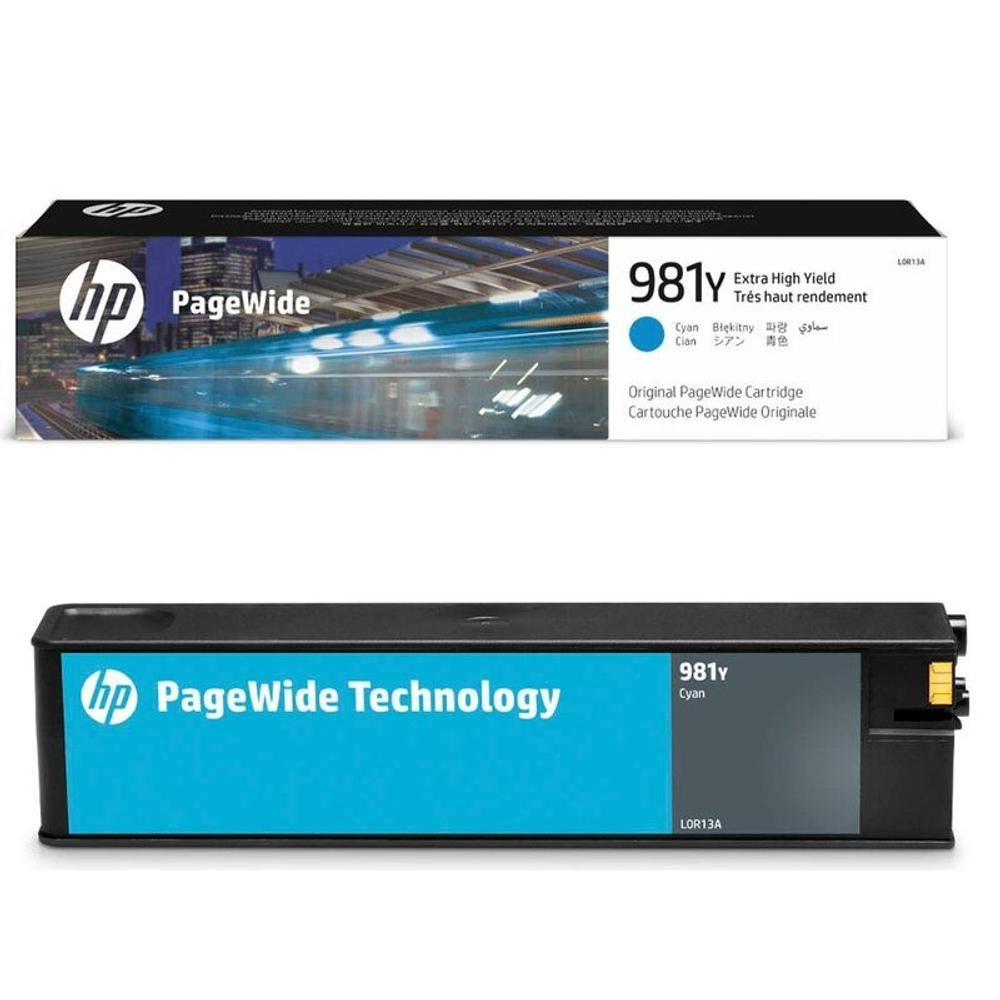 Картридж HP 981Y (L0R13A) для PageWide E58650, Enterprise 556/586 голубой (16k)