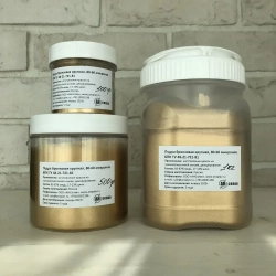 Бронзовая пудра БПК 100 гр, пигмент бронзовый 80-60 микронов (металлическая пудра) для краски и декора, крупная