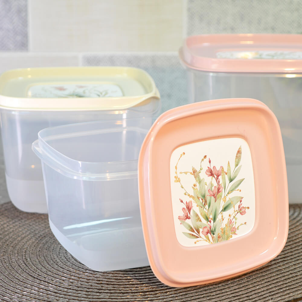 Комплект контейнеров 4шт (0,45л, 0,75л, 1,2л, 2л) "Clever", микс-1