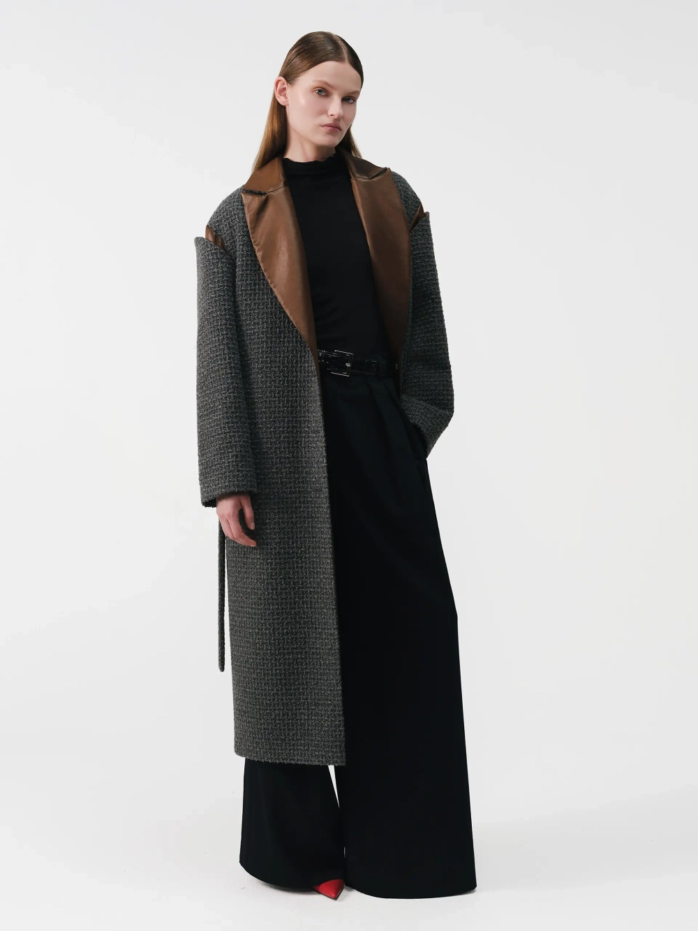 Пальто-халат с поясом OLA OLA