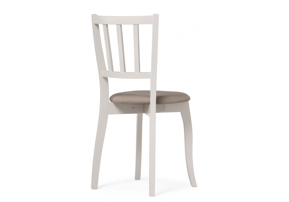 Стул деревянный Woodville Айра бежевый, молочный, ножки белые