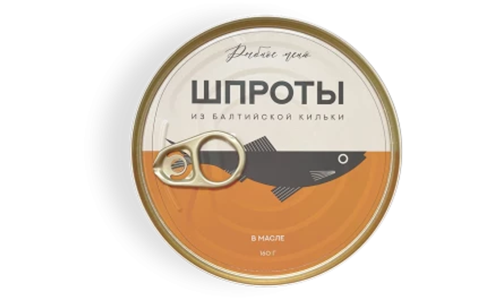 Шпроты в масле "Рыбное меню", 160 гр