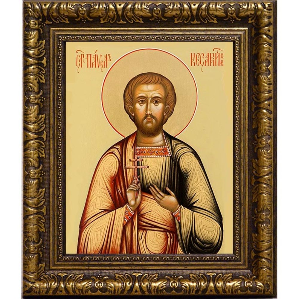 Павел Кесарийский Святой мученик. Икона на холсте.