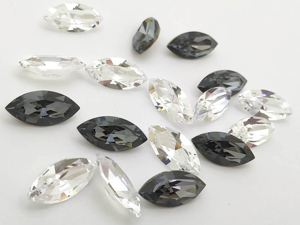 evoli 4228 Navette Fansy Stone - Silver Night