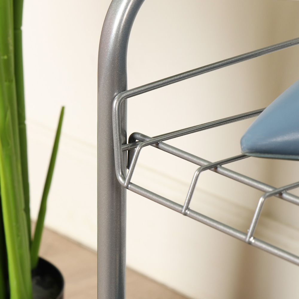 Полка для обуви, мет-л, 2 секц, 66х28х44 см, сер, Nika, ЭТ3/С