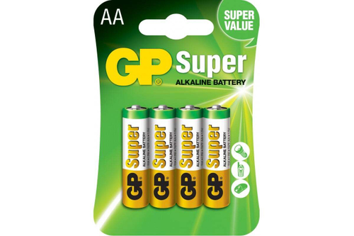 БАТАРЕЙКА GP MIGNON SUPER ALKALINE 4ШТ AA
