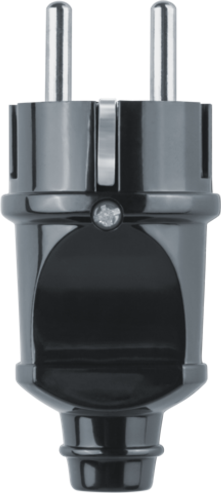 Вилка Navigator 61 360 NCA-PL02-16A-E-BL прямая с/з черная