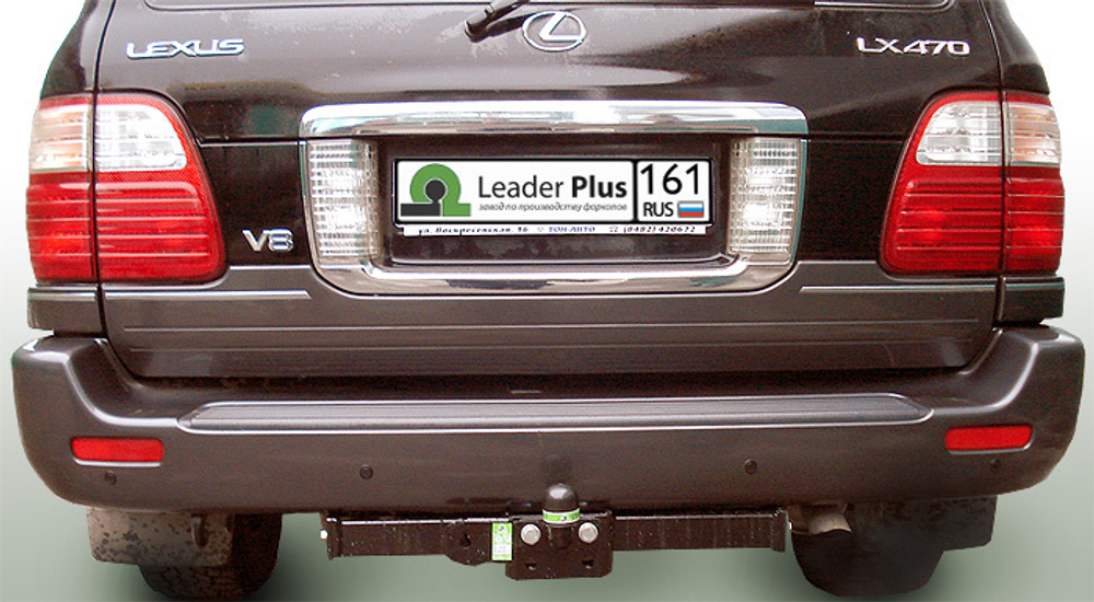Фаркоп Лидер-Плюс для LEXUS LX 470 (UZJ100) / TOYOTA LAND CRUISER 100 1998-2007 с электрикой и сертифкатом в комплекте арт.(L104-FC)