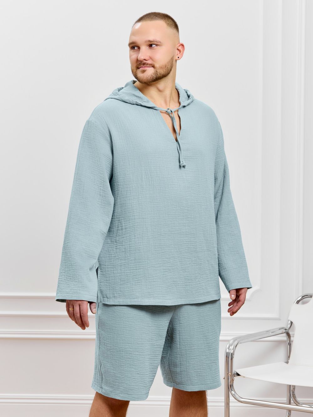 Костюм мужской Нептун-1 Виотекс СЕРО-ГОЛУБОЙ