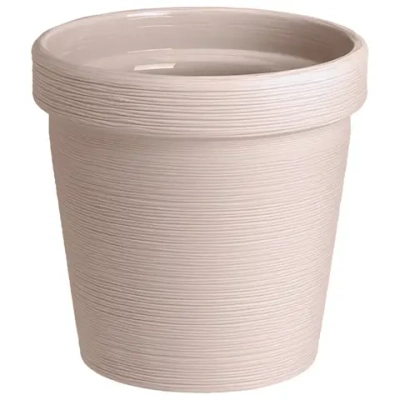 Кашпо для цветов пластиковое 1,1л d-13см «Терра» Пудровый
