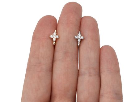 Спейсер 10мм, со стразами (для двухрядных украшений)  (1шт)