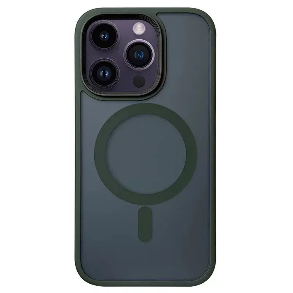 Чехол-накладка Wiwu Magsafe (ZKK-012) для Apple iPhone 15 пластиковый (зеленый)