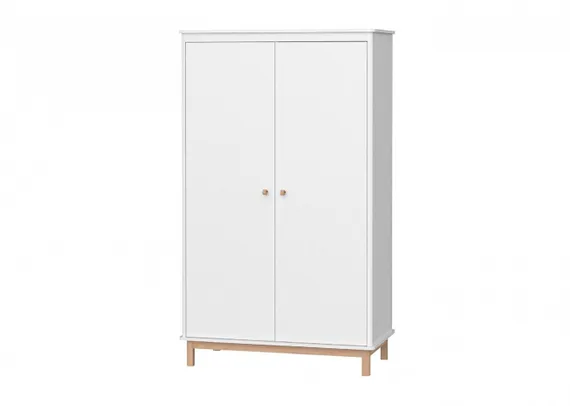 Шкаф двухдверный Ellipse Classic со скрытыми ящиками Белый