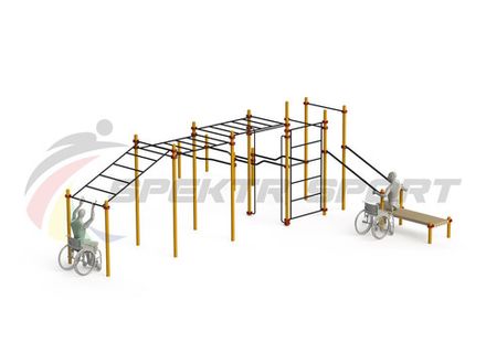 Спортивный комплекс для инвалидов-колясочников GTO-D21_76mm