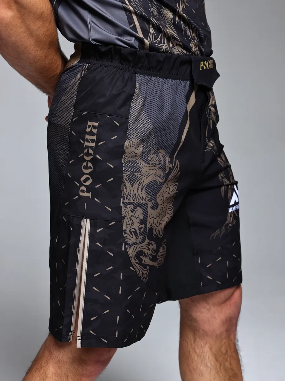 Спортивные шорты мма Россия с гербом для единоборств