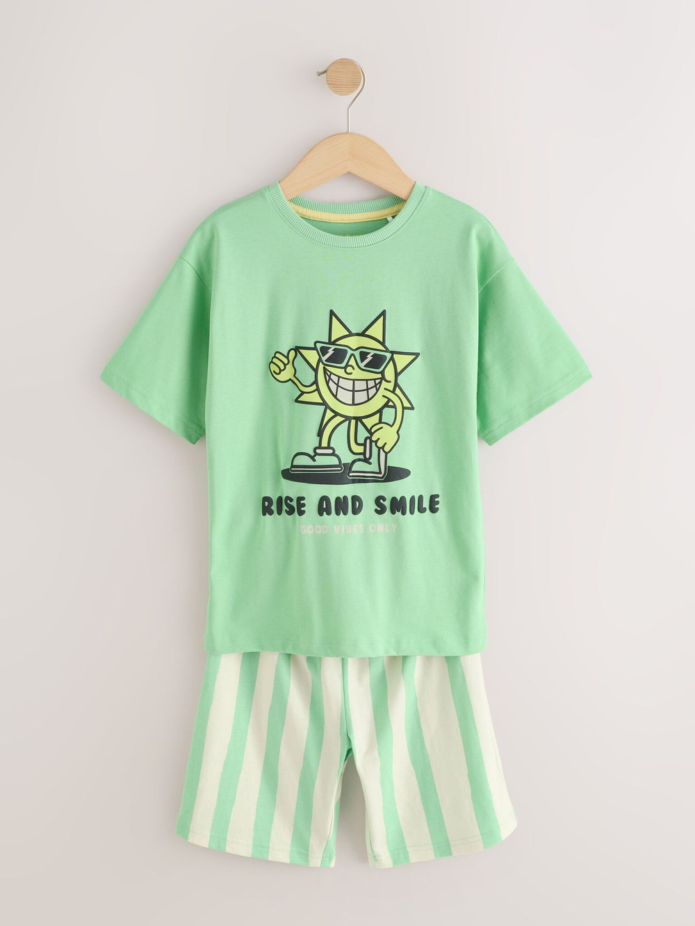 Пижама для мальчика Next AJ0-526, 3 шт., Голубой, Салатовый, Бежевый