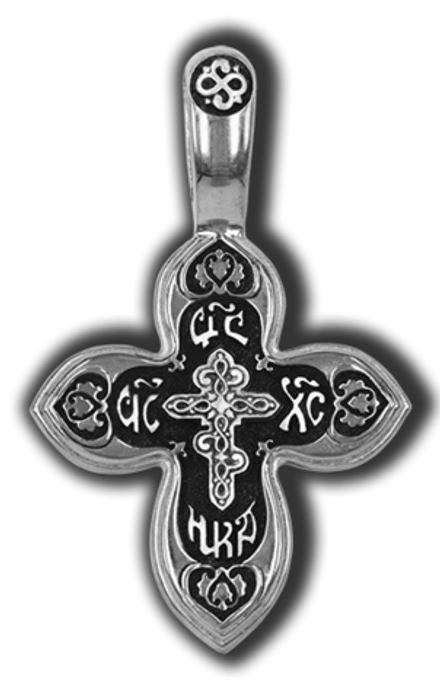 Восьмиконечный крест из серебра.