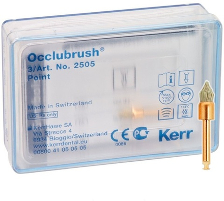 2505 Щетки Occlubrush стоматологические для финирования и полировки (острый кончик) 3шт., Kerr