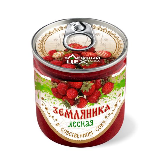 Земляника лесная в собственном соку 0,2л.