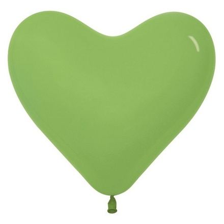 Сердца шары Sempertex, цвет 031 пастель, светлый зелёный, 100 шт. размер 6"