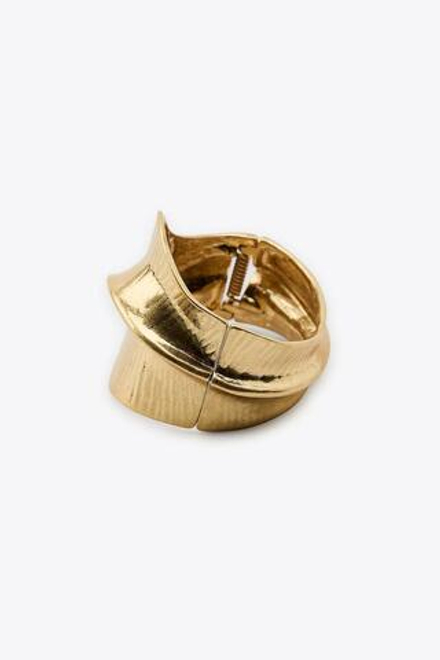 ZARA МЕТАЛЛИЧЕСКИЙ БРАСЛЕТ НЕПРАВИЛЬНОЙ ФОРМЫ, ЗОЛОТИСТЫЙ