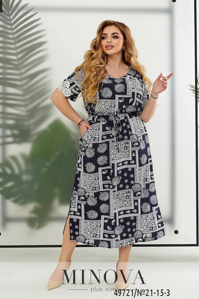 Платье 21-15-3-темно-синий Minova
