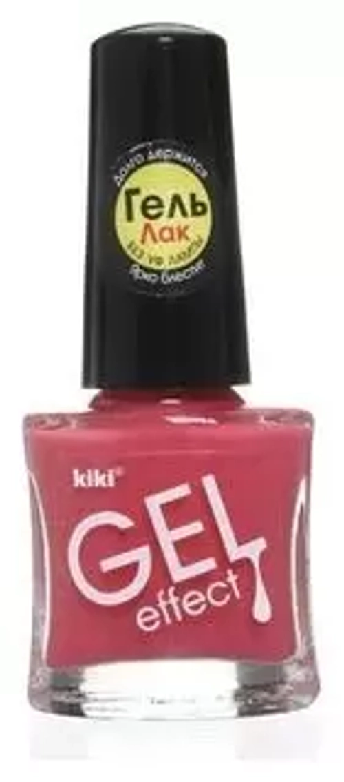 Kiki  лак д/ногтей "GEL EFFECT" №27 (розовый) 6мл