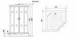 Душевая кабина с сенсором Niagara Premium NG- 6001-01GD 90x90