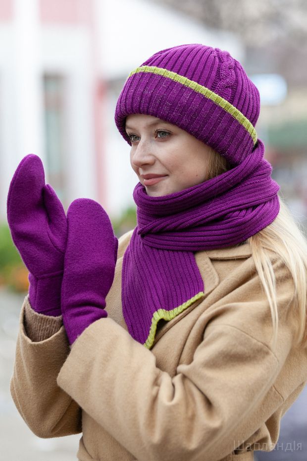 Комплект шапка, шарф, варежки Е.К. 13.4в/13.8ш/7.1.1в