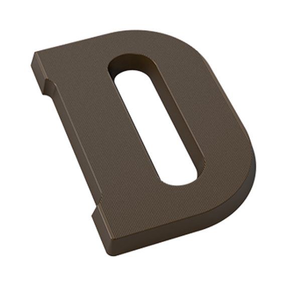 Форма для шоколадных фигур &quot;Буквы&quot; - D (275*135мм)