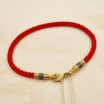 500161 Браслет текстильный. Иисусова молитва, Замок - рыбка. 3 мм