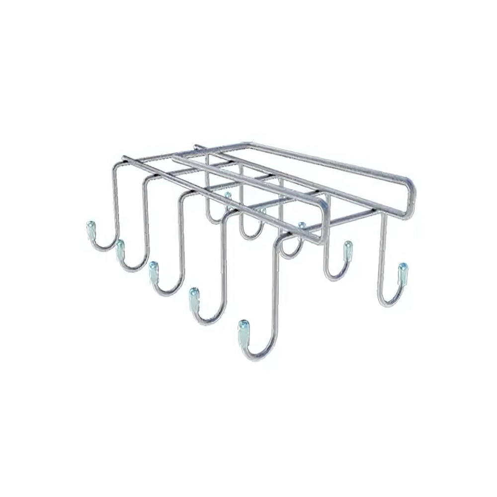 Держатель для чашек подвесной на 10 предметов (сервизный) , краш. хром зеркальный (Арт. тн